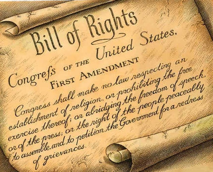 First Amendment Text Scroll