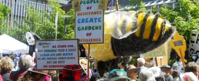 2013 Monsanto protest in Wayne Morse Free Speech Plaza