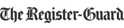 The Register-Guard written in black letters over a white backdrop.