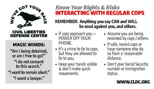 Know Your Rights ICE/Cop Cards - Pack of 1,000
