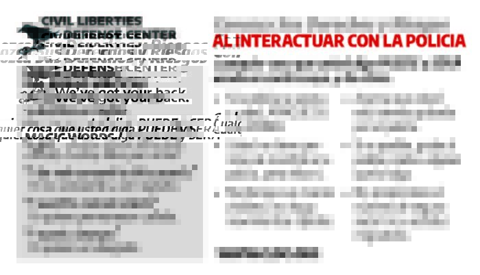 Ice Defense Card Know Your Rights ICE/Cop Cards – Pack of 1,000 | Civil Liberties ...